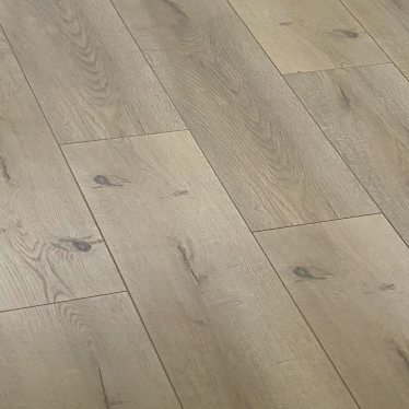 Fusion greige oak 12mm v groove laminate flooring