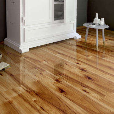 Kaindl hickory gloss 8mm high gloss V groove laminate flooring
