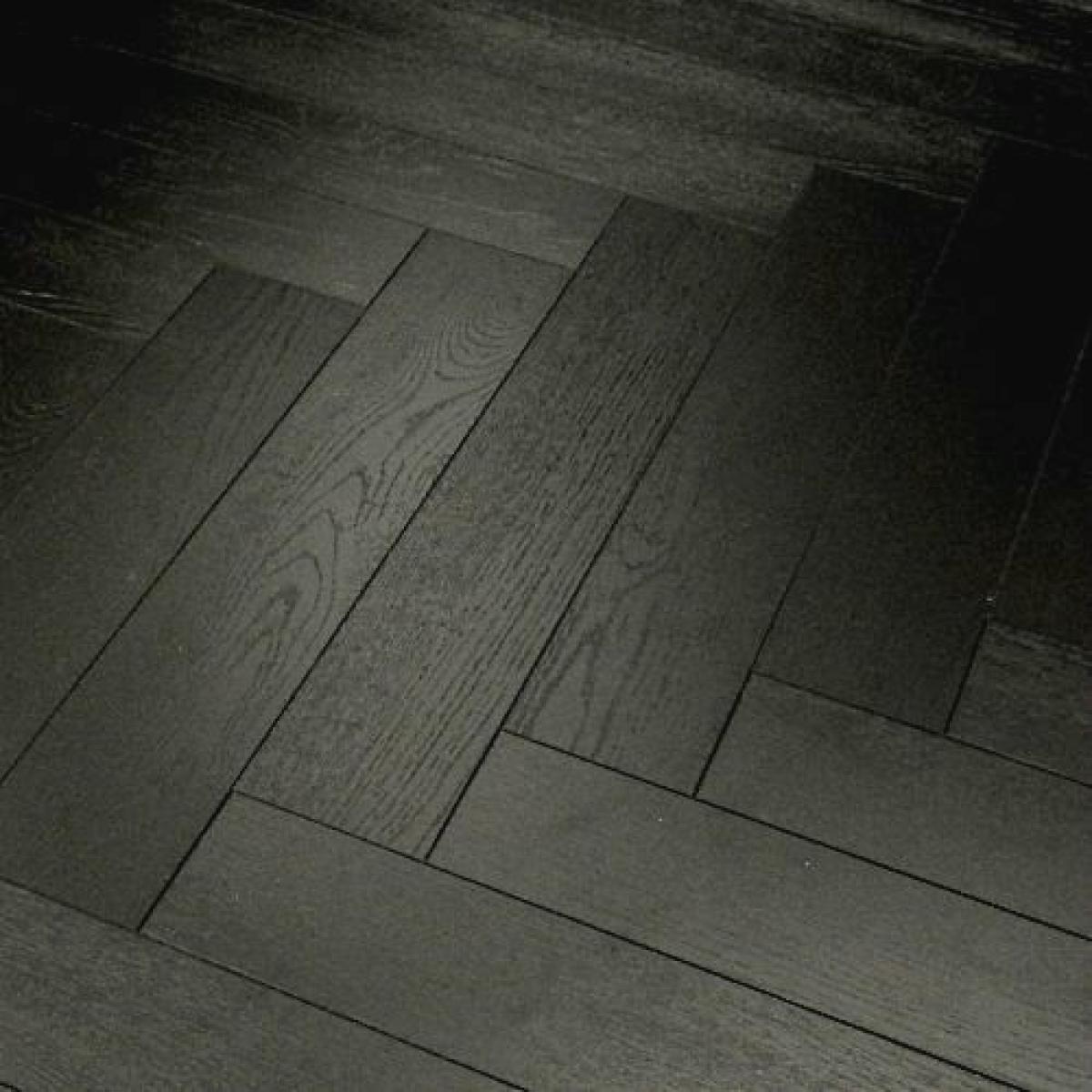 Vintage Herringbone Oak 12mm Floor, Laminate Flooring Vinyl Black