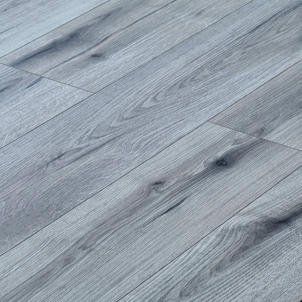 Kaindl Heritage Grey Oak 12mm V Groove, Blue Wood Effect Laminate Flooring